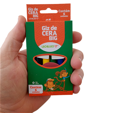 Giz de Cera Big com 6 cores