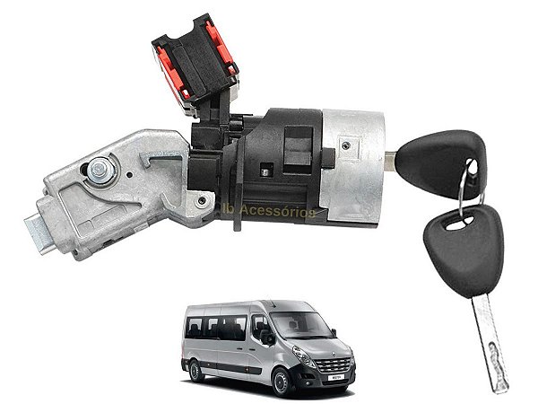 Cilindro Miolo Ignição Comutador Trava De Direção Completa Renault Master Após 2013