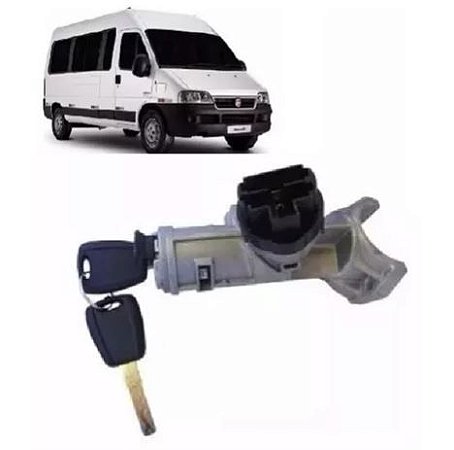 Trava De Direção Completa Cilindro Ignição Com Chaves E Comutador Ducato Boxer Jumper 2006 Até 2016