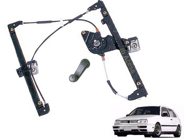 Máquina Vidro Manual Mecânica Com Manivela Golf Mexicano 1995 1996 1997 1998 - 1H0.837.461