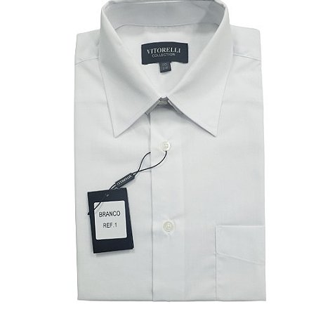 Camisa branca manga comprida, passa fácil