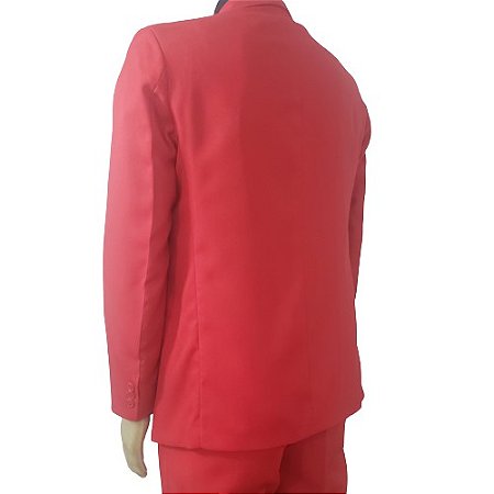 Terno vermelho ferrari de 2 botões corte tradicional, 1598VFR