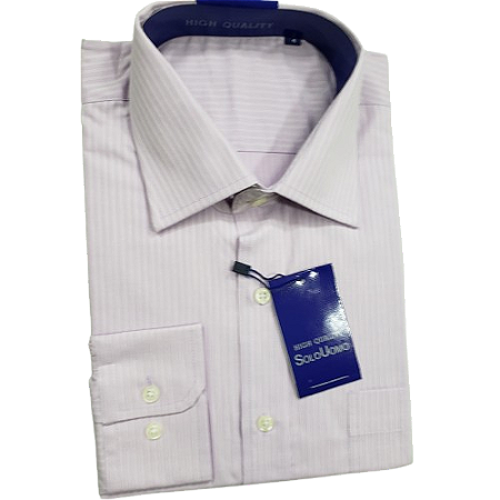 Camisa lilás manga longa 100% algodão, cód 852LL