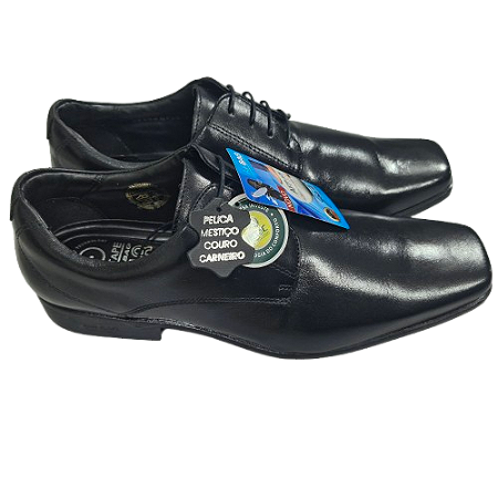 Sapato de couro da melhor qualidade preto, ref 1567