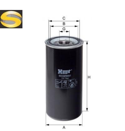 HENGST H300W01 - Filtro de Óleo Lubrificante