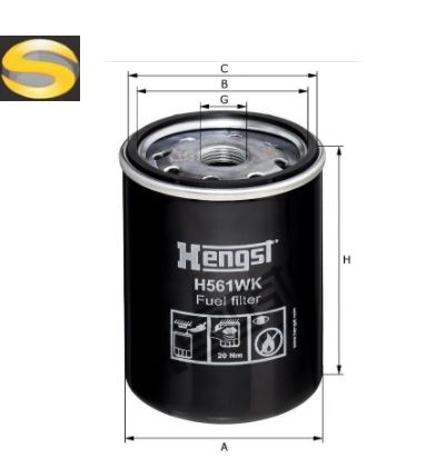 HENGST H561WK - Filtro de Combustível