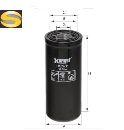 HENGST H18W11 - Filtro Hidráulico