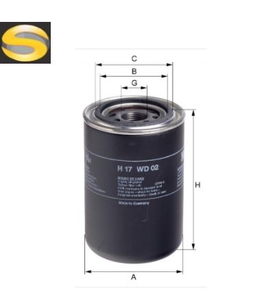 HENGST H17WD02 - Filtro Hidráulico