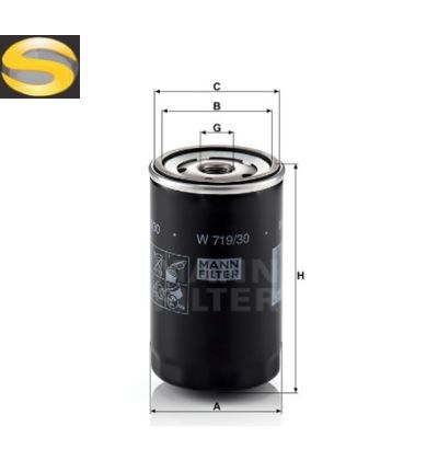 MANN W719/30 - Filtro de Óleo Lubrificante