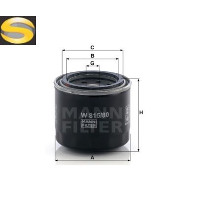 MANN W815/80  - Filtro de Óleo Lubrificante