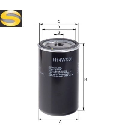 HENGST H14WD01 - Filtro Hidráulico