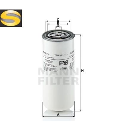 MANN WDK962/16 - Filtro de Combustível