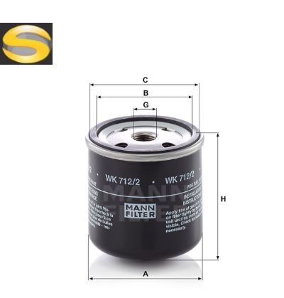 MANN WK712/2 - Filtro de Combustível