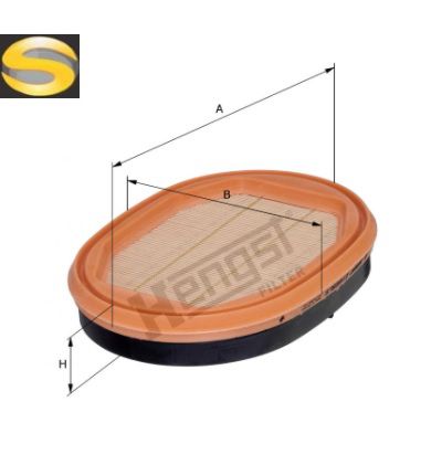 HENGST E1669LS - Filtro de Ar 2°
