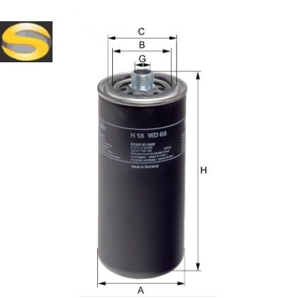 HENGST H18WD03 - Filtro Hidráulico