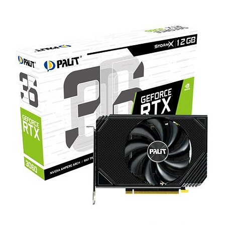 Placa De Vídeo Palit Nvidia Geforce Stormx Rtx 3060 12GB GDDR6 LHR 192 Bits