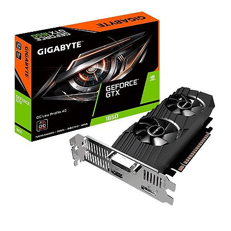 Placa de Vídeo Gigabyte NVIDIA GeForce GTX 1650 OC 4GB GDDR5 Low Profile