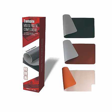 MOUSEPAD 70X30 EM COURO SINTÉTICO CORES DIVERSAS TOMATE