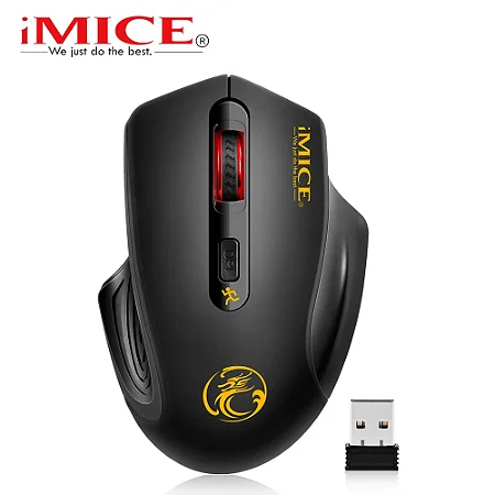 IMICE MOUSE SEM FIO ERGONÔMICO MOUSE SEM FIO 4 BOTÕES 2000DPI 2.4G ÓTICO USB ERGONÔMICO PARA LAPTOP PC COMPUTADOR