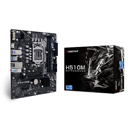 PLACA MÃE BIOSTAR H510MH 2.0 CHIPSET H510 INTEL LGA 1200 MATX DDR4