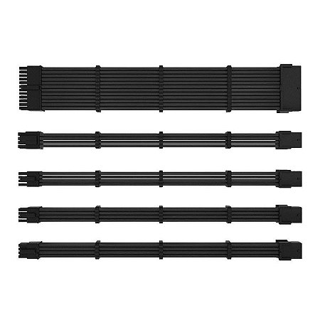 KIT CABO SLEEVED CS115 (1X 24P 1X 4+4P 6+2P) 300MM PRETO