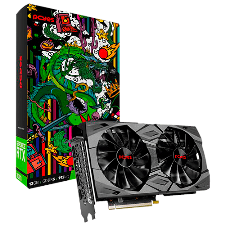 PLACA DE VÍDEO PCYES NVIDIA GEFORCE RTX 3060 12GB DDR6 192 BITS GRAFFITI SERIES