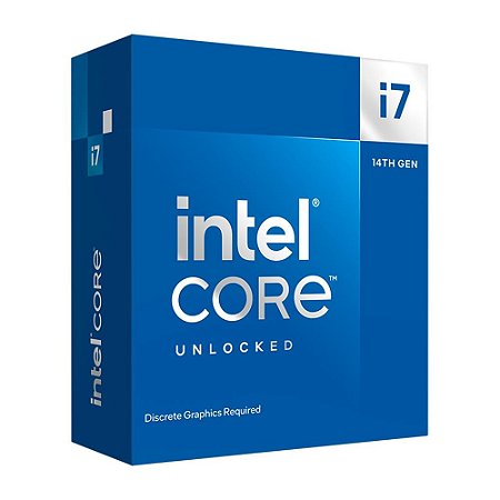 PROCESSADOR INTEL CORE I7-14700KF 14ª GERAÇÃO 5.6 GHZ MAX TURBO CACHE 33MB 20 NÚCLEOS 28 THREADS LGA1700