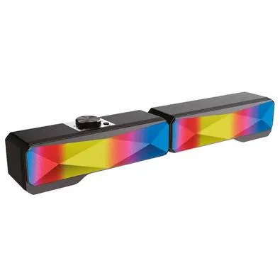 CAIXA DE SOM KNUP KP-RO825 HÓRUS 2.0 10W RMS LED RGB PLUG P2