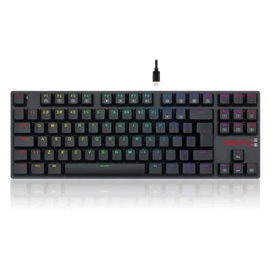 TECLADO MECÂNICO GAMER REDRAGON APS RGB SWITCH REDRAGON BROWN ABNT2 PRETO - LOW PROFILE