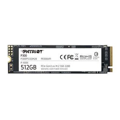 SSD PATRIOT P300 512GB M.2 2280 PCIE LEITURA ATÉ 1.700 MB/S GRAVAÇÃO ATÉ 1.200 MB/S