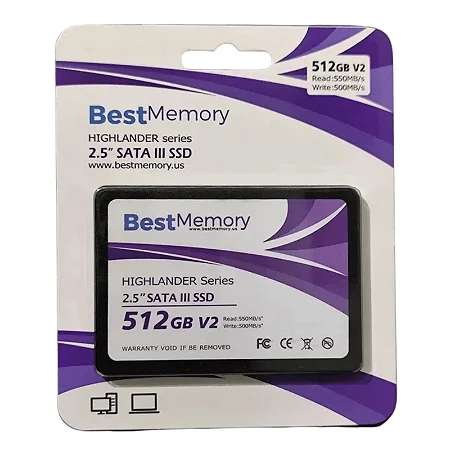 SSD 512GB BEST MEMORY HIGHLANDER V2 SATA III 2.5" 550 MB/S