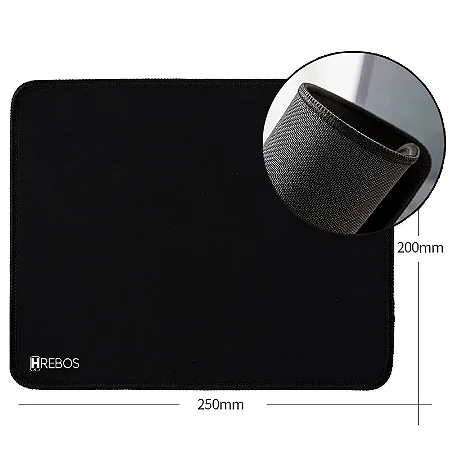 MOUSEPAD 26X21 PRETO HREBOS PREMIUM IF-293 PRETO