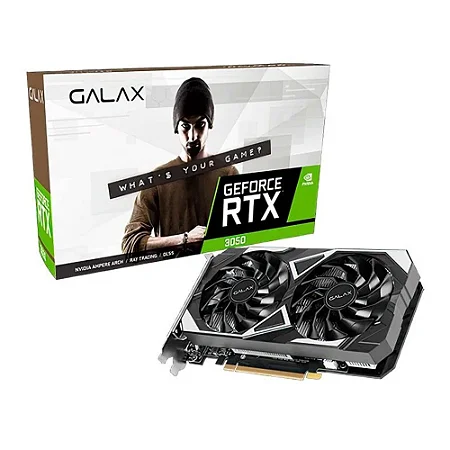 PLACA DE VÍDEO GALAX GEFORCE RTX 3050 EX V2 (1-CLICK OC) 6GB GDDR6