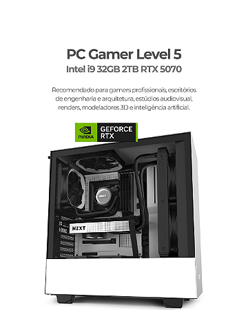 PC GAMER INTEL I9 14900KF RAM 32GB SSD 2TB Z790M RTX 5070 12GB 1000W LEVEL 5