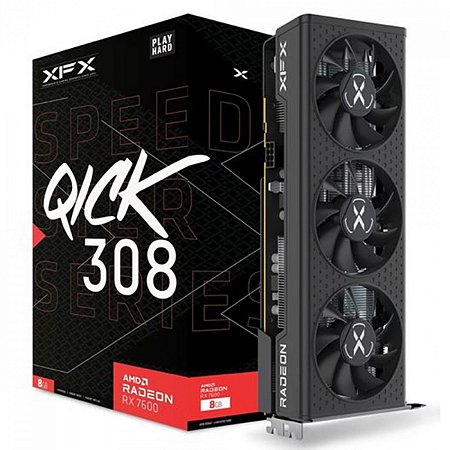 PLACA DE VÍDEO XFX RX 7600 AMD RADEON 8GB GDDR6 128 BITS SPEEDSTER 3X FAN