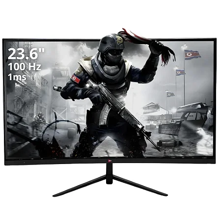 MONITOR GRASEP 23,6 POLEGADAS FULL HD LED 100HZ 1MS CURVO HDMI VGA D-GR236 PRETO