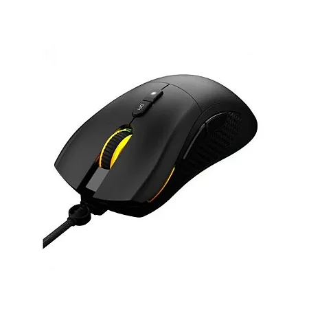 MOUSE GAMER PCYES GAIUS 12400DPI COM FIO PRETO LED RAINBOW