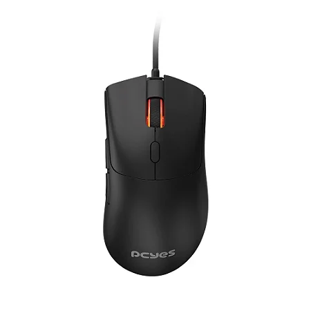 MOUSE GAMER PCYES HYDRUS BLACK VULCAN 12400 DPI RGB 6 BOTÕES PRETO