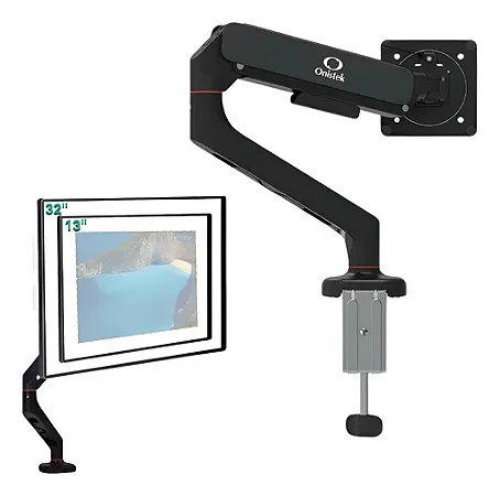SUPORTE DE MESA À GÁS ARTICULADO PARA MONITOR 17' A 32' ONISTEK ON-F100