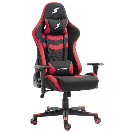 CADEIRA GAMER SUPERFRAME SPORT RECLINÁVEL 2D PRETA E VERMELHA