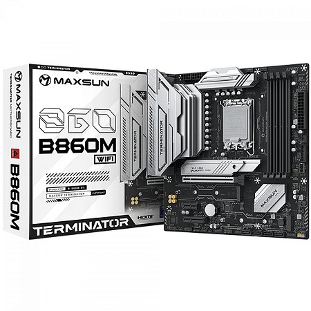 PLACA MÃE MAXSUN TERMINATOR B860M WIFI CHIPSET B860 INTEL LGA 1851 MATX DDR5