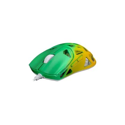 MOUSE GAMER KNUP ANÚBIS KP-MU026 12800DPI COM FIO VERDE E AMARELO COM LED RAINBOW