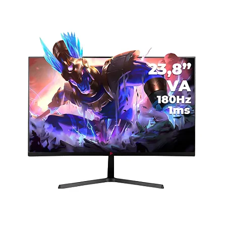 MONITOR GAMER GRASEP 23,8 POLEGADAS FULL HD VA 100HZ 1MS PLANO D-238G/100H PRETO