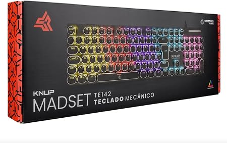 TECLADO GAMER MECÂNICO KNUP MADSET KP-TE142 SWITCH BLACK
