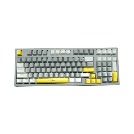 TECLADO GAMER MECÂNICO LEHMOX LEY-2092 90% CINZA SWITCH BLUE RETROILUMINADO