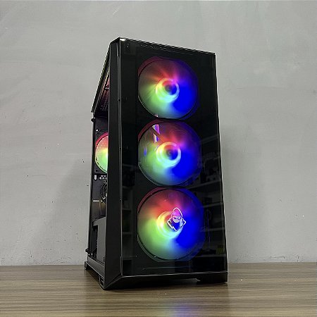 PC GAMER AMD RYZEN 5 5500 RAM 16GB SSD 480GB A520M RX 550 4GB 500W