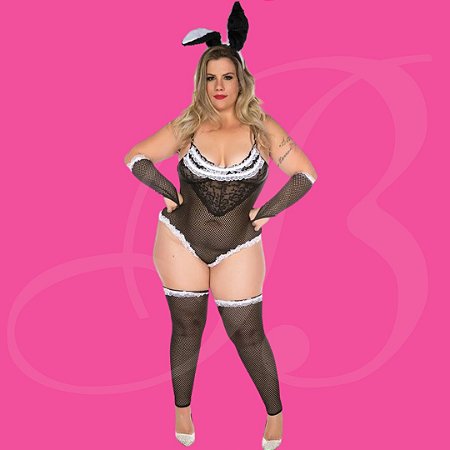 FANTASIA PLUS SIZE COELHINHA OUSADA LUXO