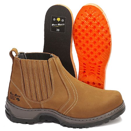 Bota Caterpillar Masculina Em Couro Com Palmilha Em Gel Macia