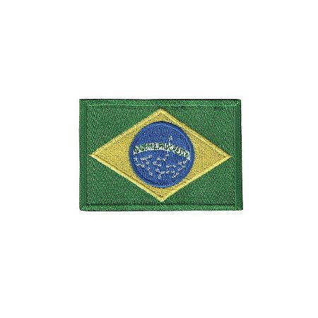 Bordado Termocolante Bandeira Brasil