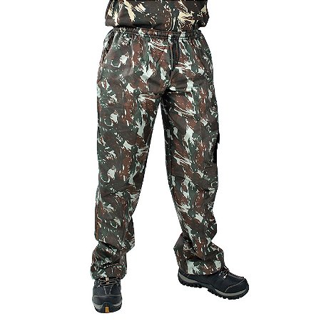 Calça Camuflada com Elástico Adulta